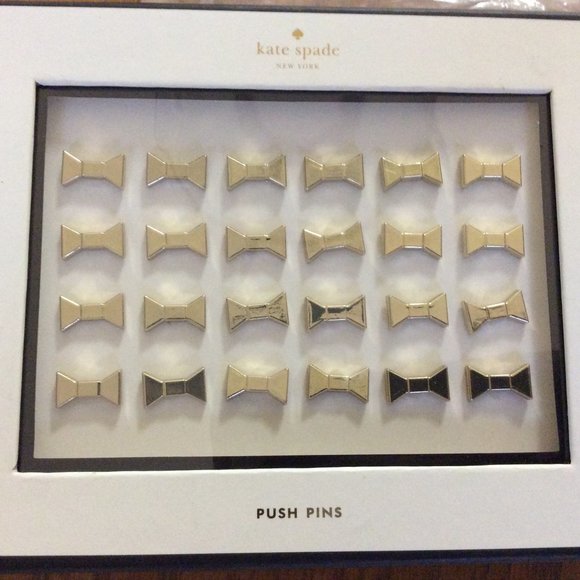 Boxed Kate Spade New York push pins | Stationery | Stylish bows - Picture 2 of 5
